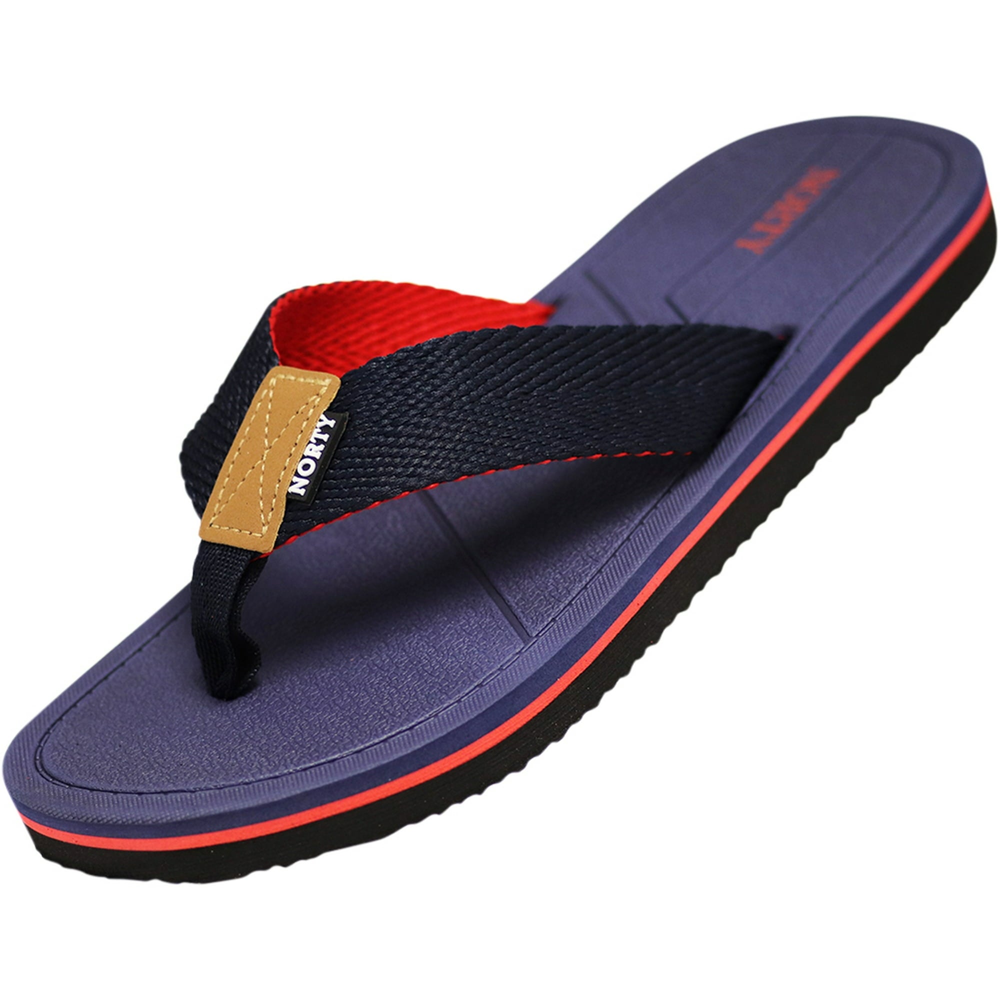NORTY Men's Sandals Outdoor & Indoor Flip Flop (Navy/Red) - (11114)